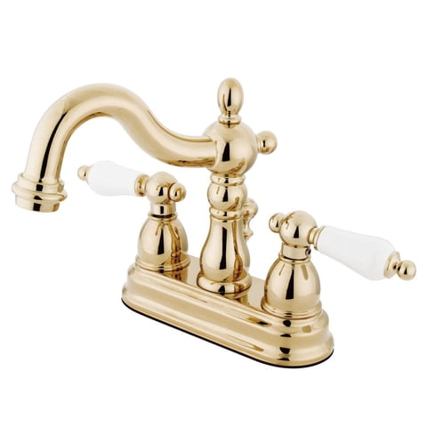 Grifo De Lavabo Kingston Brass Heritage Con Mango De Porcelana