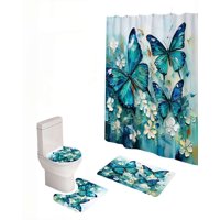 Genérico - Set De 4 Piezas Para Baño Con Estampado 6