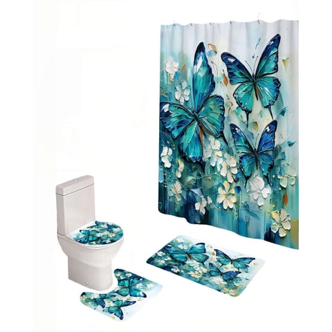 Genérico - Pack De 4 Piezas Para Baño Con Estampado 6