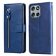 thumbnail image 4 of Funda tipo cartera para Motorola Moto G56 con bolsillo con cremallera y ranuras para tarjetas – Función de soporte Azul, 4 of 5