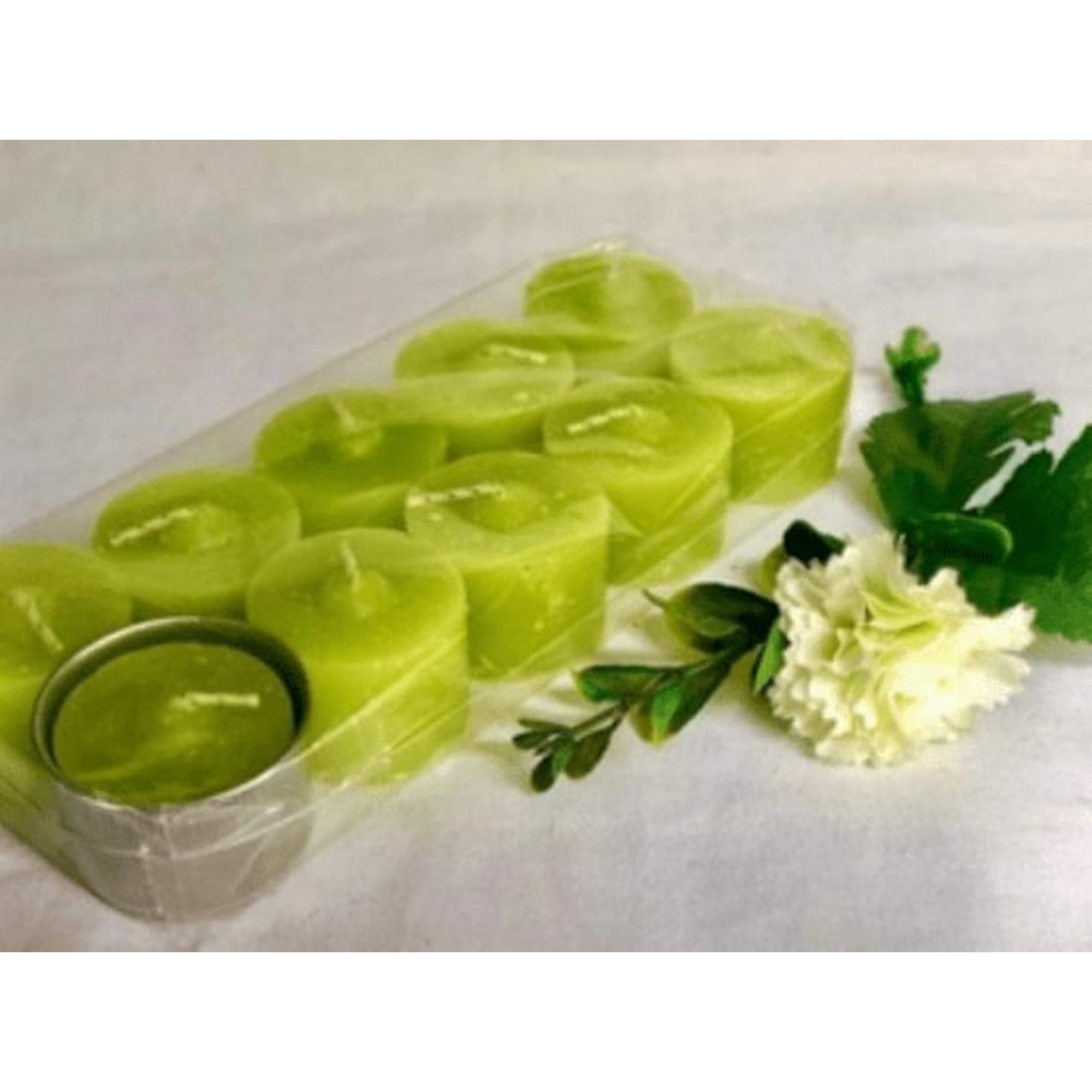 Pack De 12 Mini Velas Verdes Aromaticas