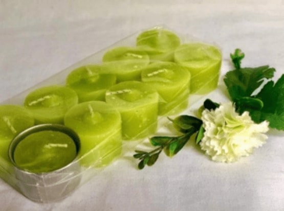 Pack De 12 Mini Velas Verdes Aromaticas