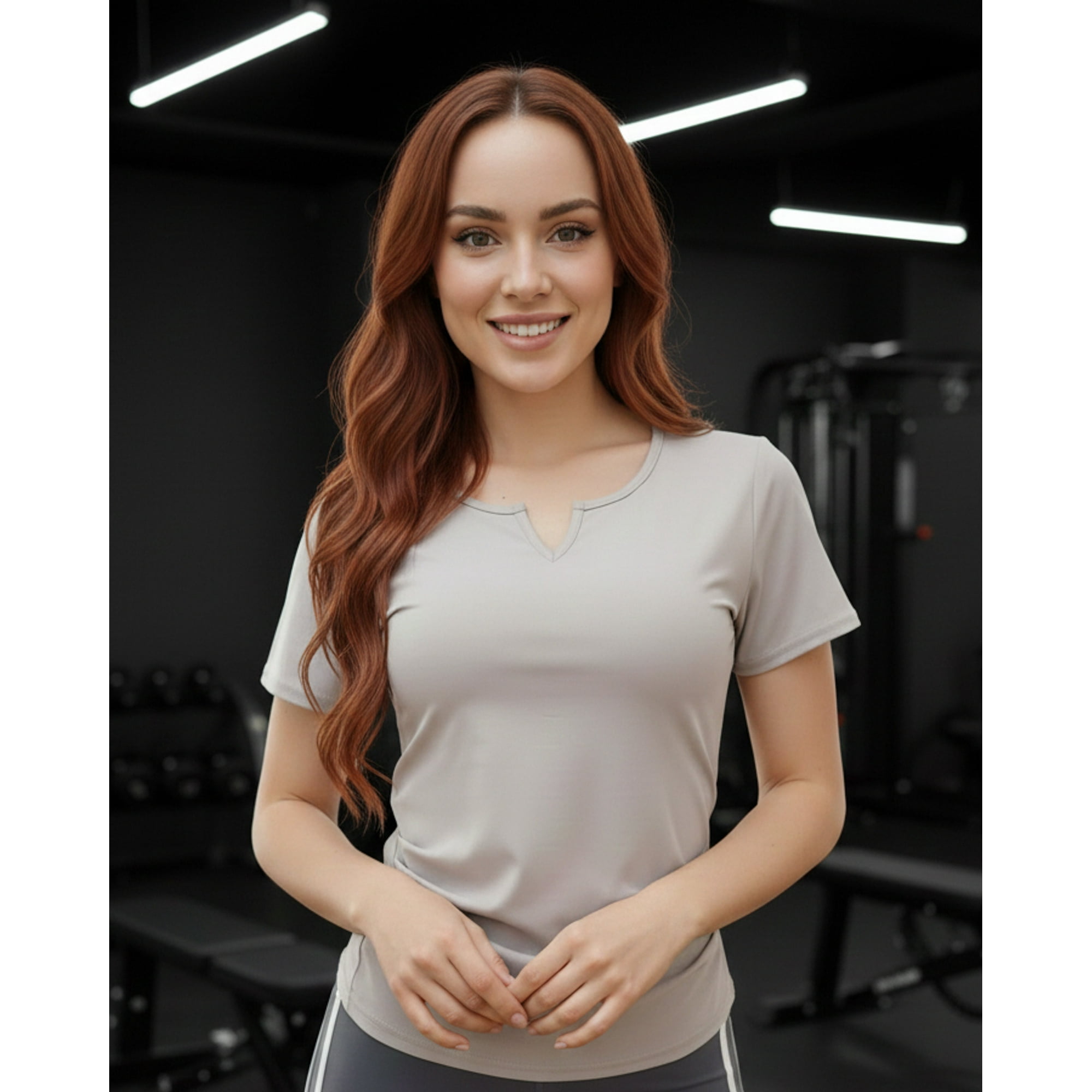 Flix Spa - Polera Deportiva Mujer Dry Fit Moldeadora Cuello V