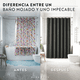 thumbnail image 4 of Cortina De Baño Impermeable Tela Ducha +12 Gancho Premium Aura Zeus negro, 4 of 10
