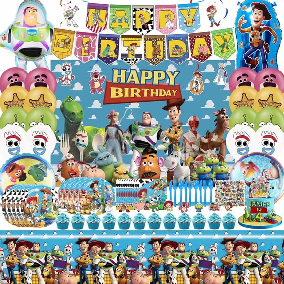 Artículos de fiesta CVCXFParty, dibujos animados, decoraciones de cumpleaños