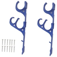 Magideal - 2 Ganchos Para Poste De Piscina, Colgador Flexible Para Cepillos, Soporte Para Herramientas, Soporte Para Red Desnatadora De Hojas, Cepillos De Jardín