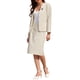 thumbnail image 4 of INSPIRE CHIC Conjunto de Traje de Falda para Mujer 2 Piezas Conjunto de Blazers de Trabajo de Negocios y Faldas Lápiz con Broche Pin 2XL Beige, 4 of 5
