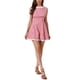 thumbnail image 2 of INSPIRE CHIC Romper sin mangas de cuadros vichy para mujeres con ribete de encaje y cintura fruncida, mono corto L Rojo, 2 of 6