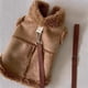 thumbnail image 2 of Ropa de perro de ante cálido y resistente al viento, adecuada para perros pequeños y medianos, ropa de motocicleta para mascotas, marrón, S Excluyendo cuerda, 2 of 3