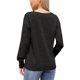 thumbnail image 3 of INSPIRE CHIC Top de Mujer de Manga Larga con Cuello en V Ligero para Primavera Otoño Blusa Casual XL Negro, 3 of 6