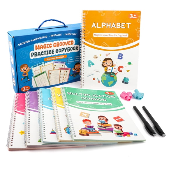 Cuadernos de escritura PEOCEFOY reutilizables para niños de 3 a 8 años