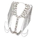 thumbnail image 2 of Moda borla Cristal Hombro Cuerpo Cadena Arnés Collar Joyas Plata, 2 of 3