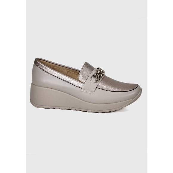 Mocasín Cuero Venisia Bronce