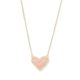 thumbnail image 1 of Collar Kendra Scott Ari Corazón de Cuarzo Rosa Chapado en Oro de 14k, 1 of 3