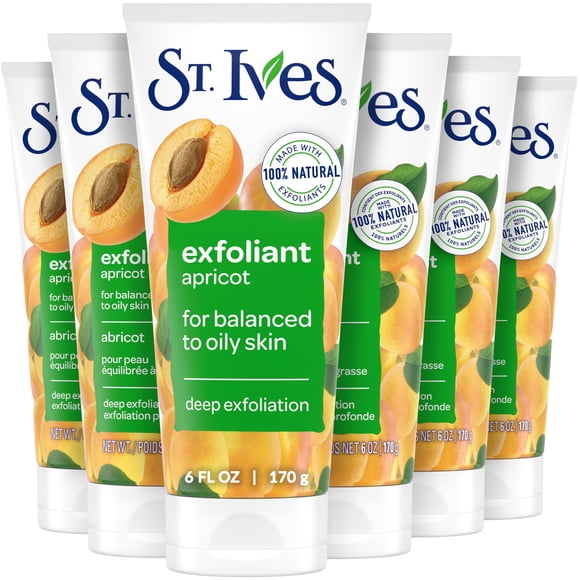 Exfoliante Facial St. Ives Fresh Skin Apricot 6 pzas 177 mL sin aceite