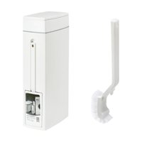 Bothyi - Papelera De Baño Con Portaescobillas De Inodoro Papelera Delgada Blanca Con Escobilla De Inodoro