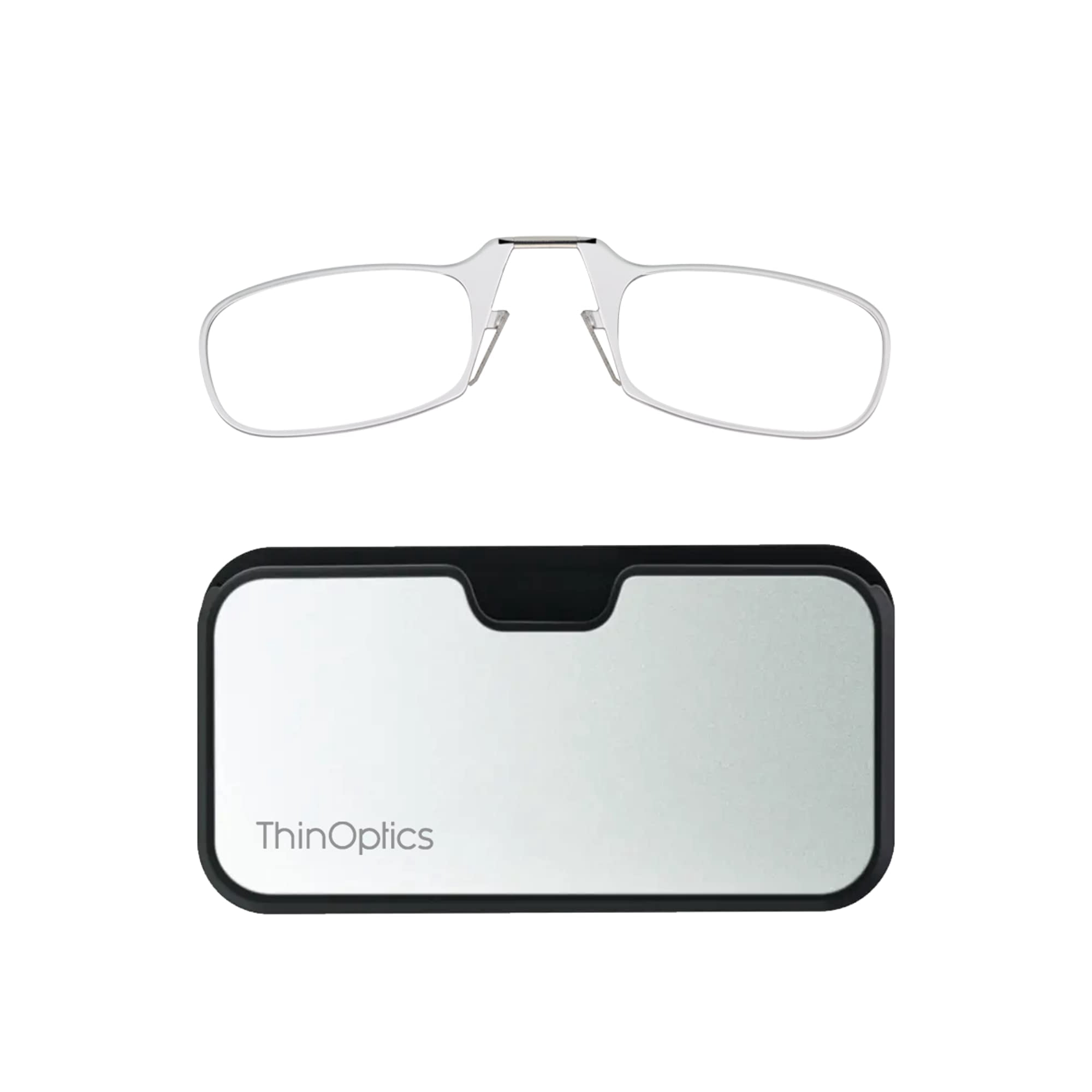 Thinoptics - Funda Universal Para Gafas De Lectura Color Plateado Y Negro