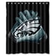 thumbnail image 1 of Cortina de ducha de los Philadelphia Eagles, juego de cortina de baño con ganchos, tamaño 60 x 72 pulgadas, 1 of 3