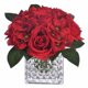 thumbnail image 1 of Centro de mesa de rosas de seda artificial con luz LED y jarrón, 1 of 8