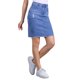 thumbnail image 4 of INSPIRE CHIC Faldas de Mezclilla para Mujer de Cintura Alta con Dobladillo Desgastado y Roto, Faldas Cortas de Jean Azul Brillante L, 4 of 6