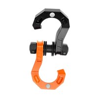Magideal - Grillete Dividido Con Anillo En D, Grillete Resistente, Premium, Grillete Dividido De 3/4"" Para Polea De Cabrestante De Remolque Para Recuperación De Negro Naranja