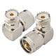 thumbnail image 1 of Conector UHF macho a UHF hembra SO239, conector PL259 en ángulo recto, conector PL259, conector UHF en ángulo, conector de cable coaxial en forma de L, adaptador de antena UHF de 90 grados, paquete de, 1 of 5