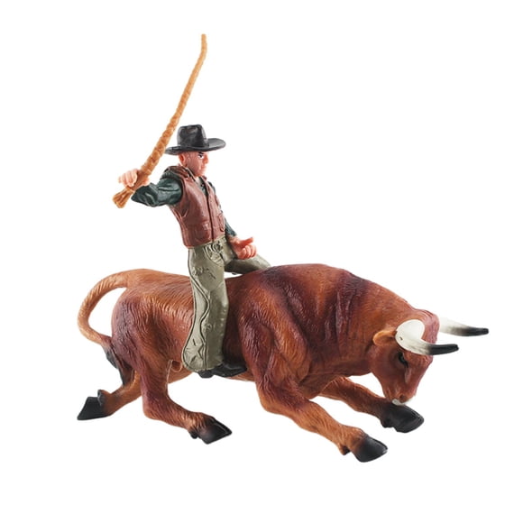 Figuras Taurinas Animal Ganado Estatua Independiente Coleccionable Ornamento Marrón