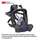thumbnail image 2 of Respirador 3M FF-802 de Cara Completa con Lente Grande Mediano, 2 of 8
