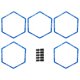 thumbnail image 2 of 5 Anillos De Agilidad Hexagonales Multiusos Para Ni?os Y Adultos, Color Azul Rugby., 2 of 5