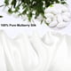 thumbnail image 3 of REGALWOVEN 1Pc Funda de Almohada de Seda de 19 Momme con Cierre de Sobre Blanco Puro King/20"x36", 3 of 7