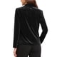 thumbnail image 3 of INSPIRE CHIC Chaqueta de Mujer de Terciopelo con Solapa, Manga Larga, Botón Abajo, Traje de Cóctel de Negocios, Talla S, Negro, 3 of 6