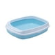 thumbnail image 1 of Kitten Cat Litter Box Bandeja Inodoro 18x13.8x4inch Durable Para Hámsteres Conejos Azul, 1 of 5