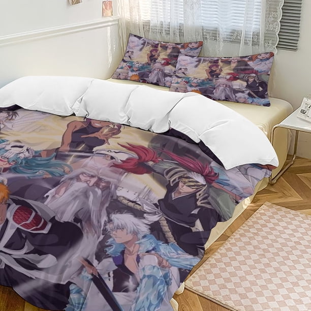Bleach Anime Home Bed 3-piece Set Classic Japanese Anime Polyester Wash Student Dormitory Set