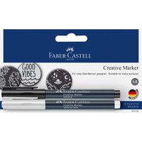Faber Castell - Marcador Blanco + Negro Faber-Castell 2 Uds.