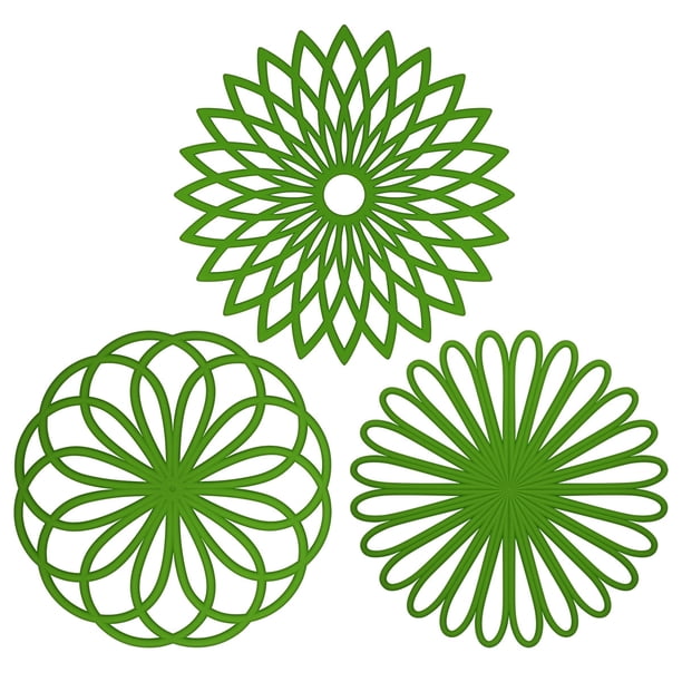 Agarraderas Para Cocina, Salvamanteles De Silicona, Agarraderas, Mantel, Tapete Multiusos Resistente Al Calor Con Diseño De Flores.