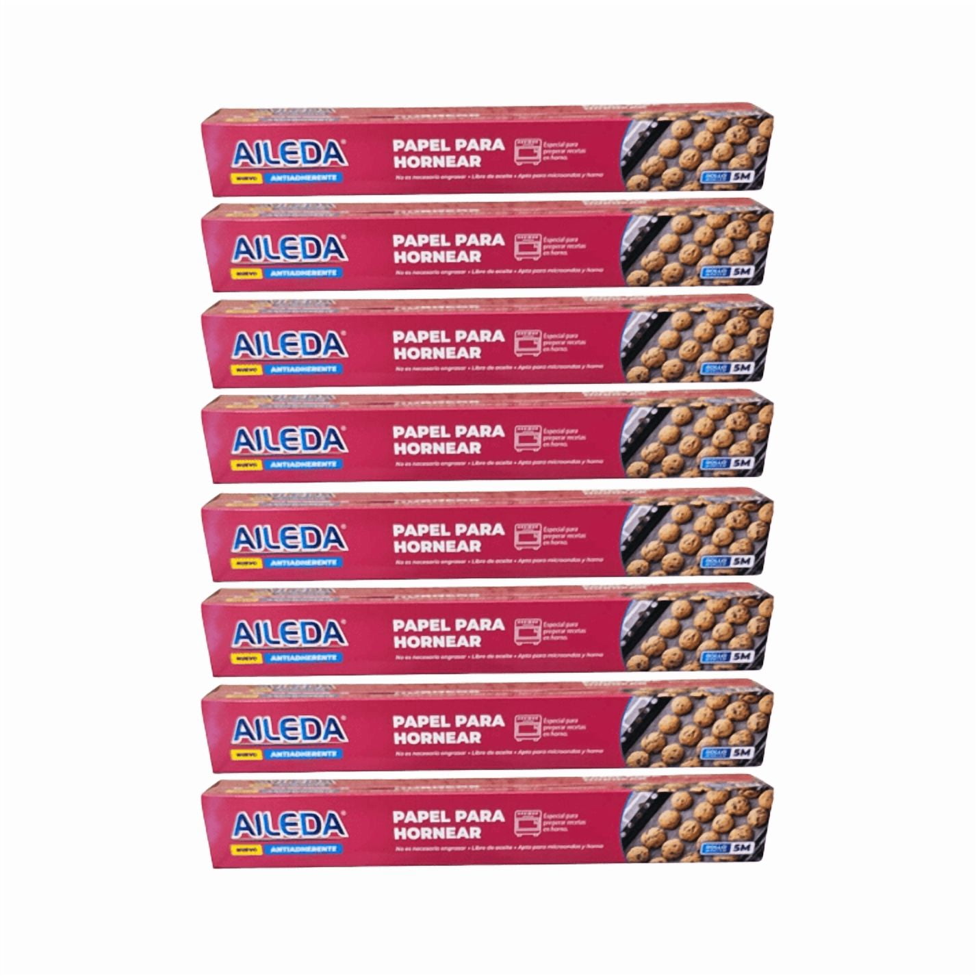 Pack 8 Papel Para Hornear Aileda 5m Antiadherente