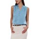 thumbnail image 1 of INSPIRE CHIC Tops de Satén sin Mangas para Mujer con Cuello en V Blusa de Satén Casual de Negocios Camisas de Trabajo XL Azul, 1 of 5