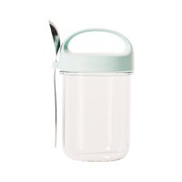 Bothyi - Recipiente Para Avena Durante La Noche, Vaso De Cristal Para Cereales, Para Llevar, Para Pudín De Frutas, Yogur, Azul