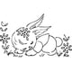thumbnail image 1 of Decomural Sleeping Bunny Rabbit Childrens WS-35486, 1 of 2