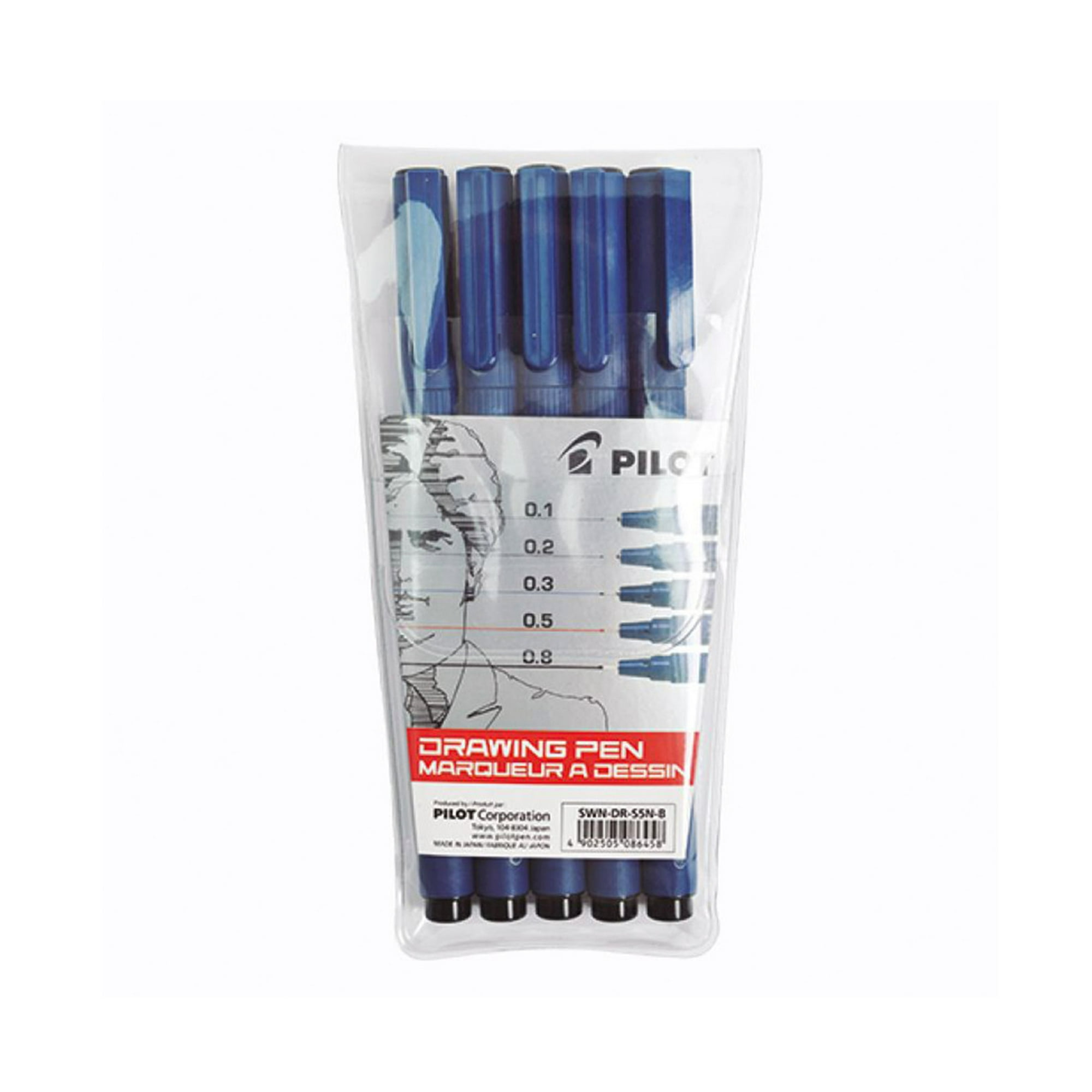 Set 5 Tiralineas Permanentes Negro Pilot