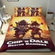 thumbnail image 1 of Chip y Dale Rescatadores Conjunto de sábanas temático, trío de piezas, cómodo y amigable con la piel, diseño único, regalo de decoración para el hogar para familiares, amigos y fans, 90 cm * 190 cm, 1 of 6