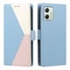 thumbnail image 4 of Funda Cartera Tricolor para Motorola Moto G14 con Soporte, Azul Claro, 4 of 6