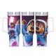 thumbnail image 1 of Rock Dog Vaso aislado de acero inoxidable con asa, diseño temático, regalo para familia, amigos y fans; incluye pajita y encaja en el portavasos estándar, 40 oz, 1 of 6