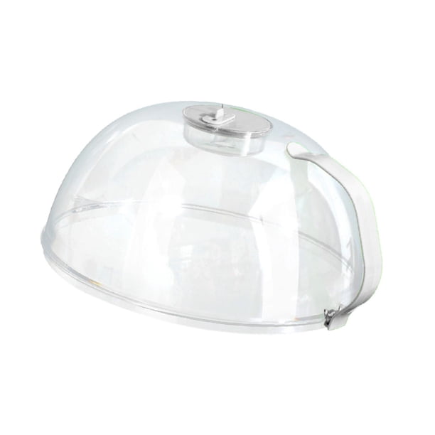 Plato Para Microondas, Tapa Para Cubiertas De Alimentos Con Ventilación De Vapor Para Bandejas, Cuencos Para Calentar Alimentos, Blanco