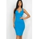 thumbnail image 2 of Saronite Vestido Corto Básico Ajustado con Escote Abierto, Azul Ibiza (Mujer), 2 of 2