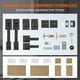 thumbnail image 3 of Juego de manijas de puerta dobles VEVOR negro mate arqueadas con cerradura, 3 of 3