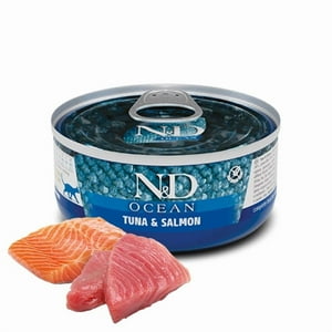 N&D Ocean Alimento Lata Atún Y Salmón Gato 80Gr