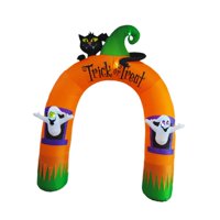 Magideal - Arco Inflable Grande De 10 Pies Para Halloween, Decoración, De Gatos Negros, Arco Iluminado Para Halloween, Para Porche, Accesorios Para