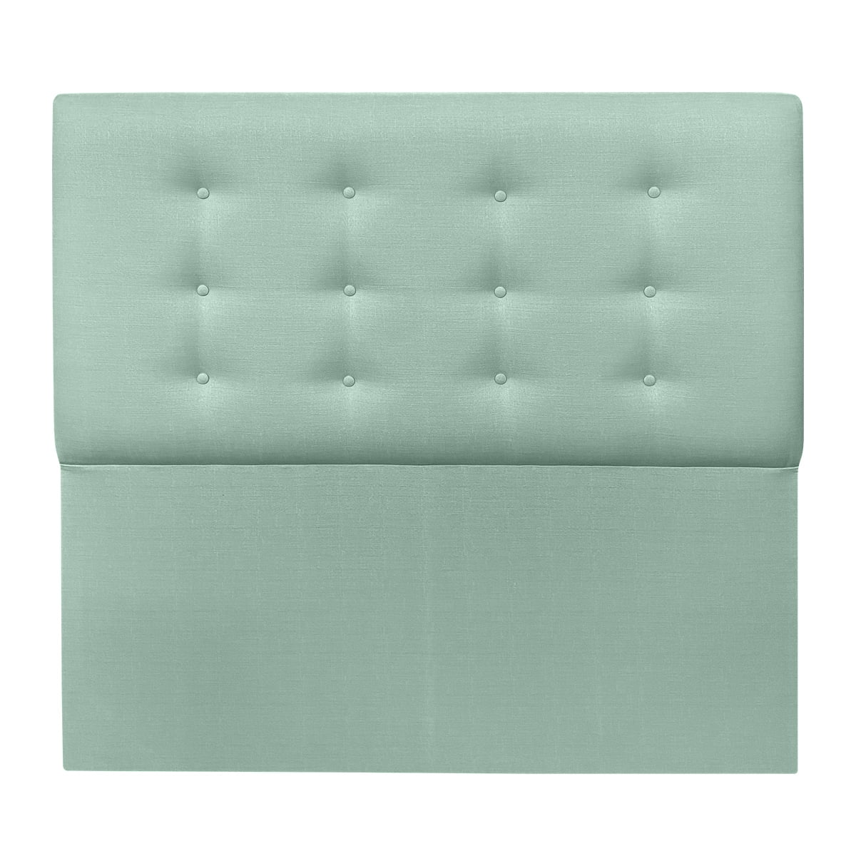 Espacio Hogar - Respaldo Botone Premium 2 Plazas Lino Verde Jeans