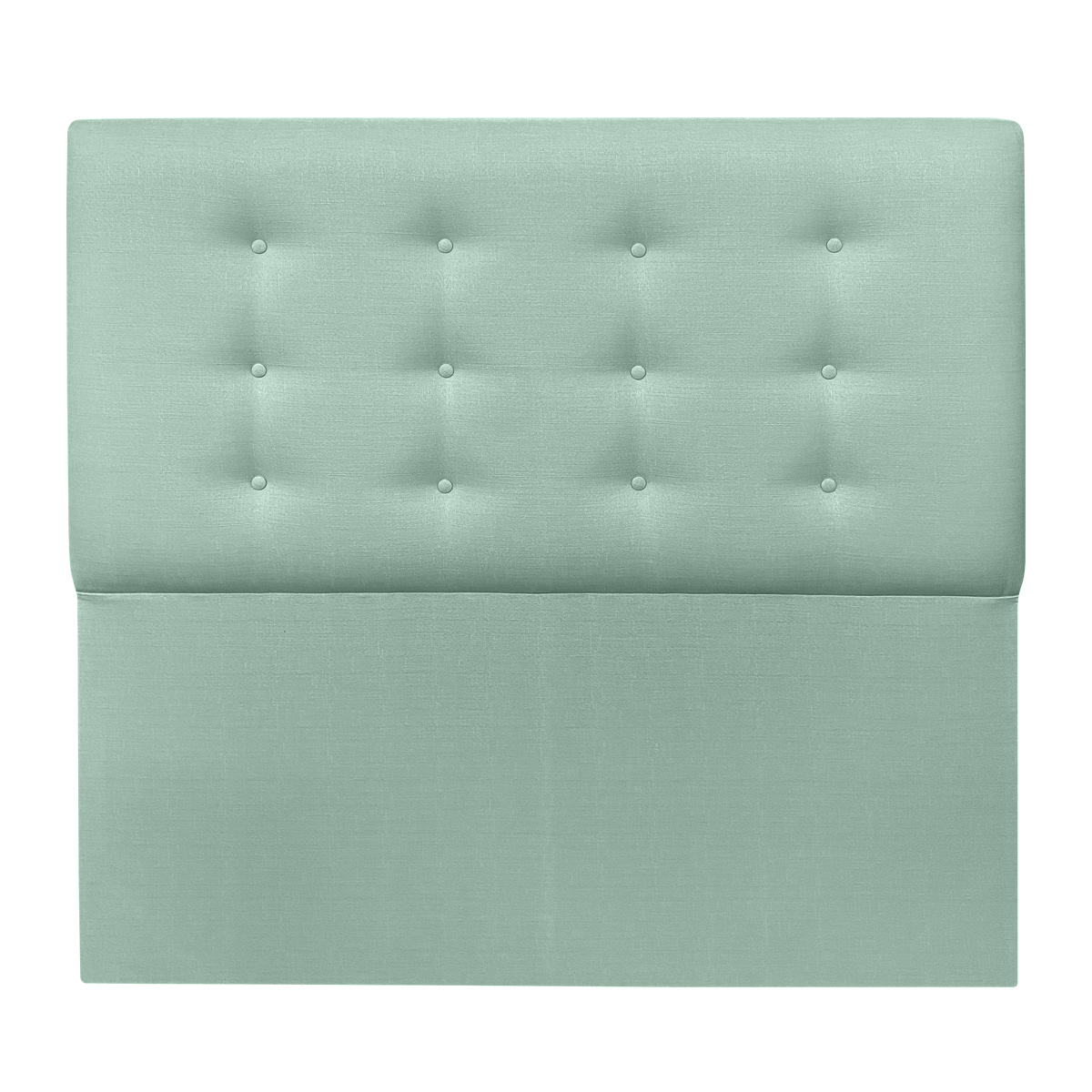 Espacio Hogar - Respaldo Botone Premium Queen Lino Verde Jeans